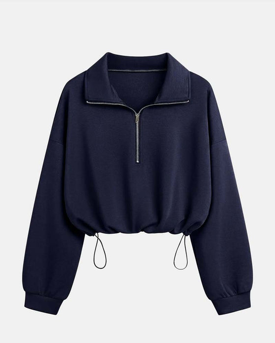 Sweatshirts Glidelås Midje Lang Erme