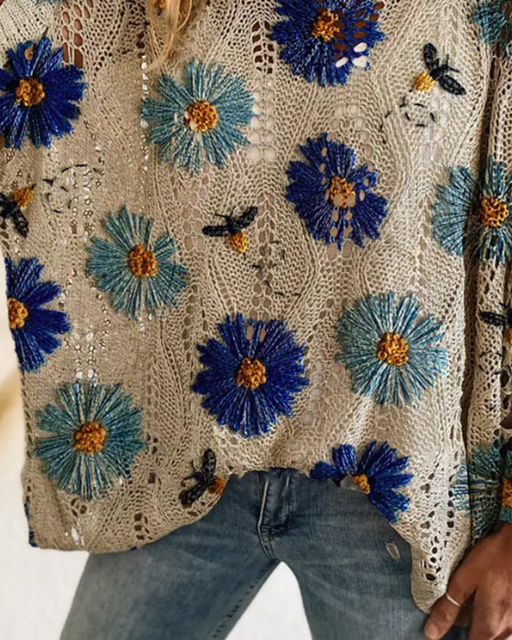 Pullover Dekke Tusenfryd Loose Fit Utskjæring