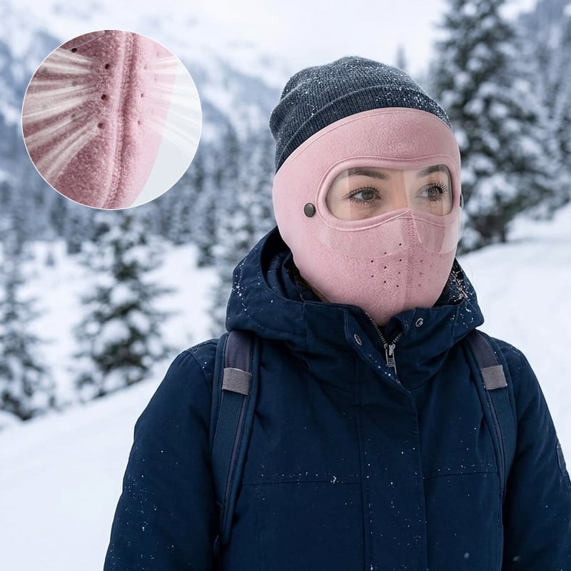 Thermisk Ørebeskyttelse Vinteransiktsmaske Med Beskyttende Visir