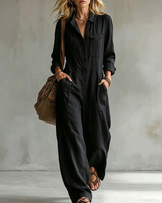 Jumpsuit Enfarget Langermet