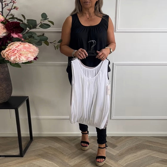 Topp Uten Ermer Ensfarget Foldet