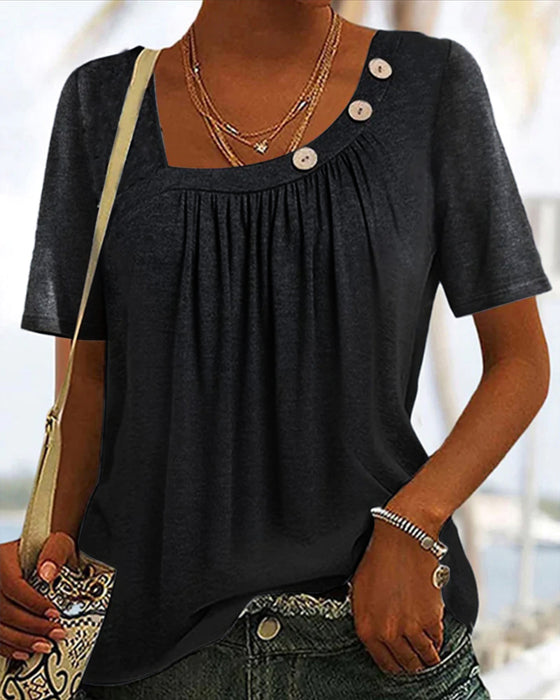 Behagelig topp med korte ermer