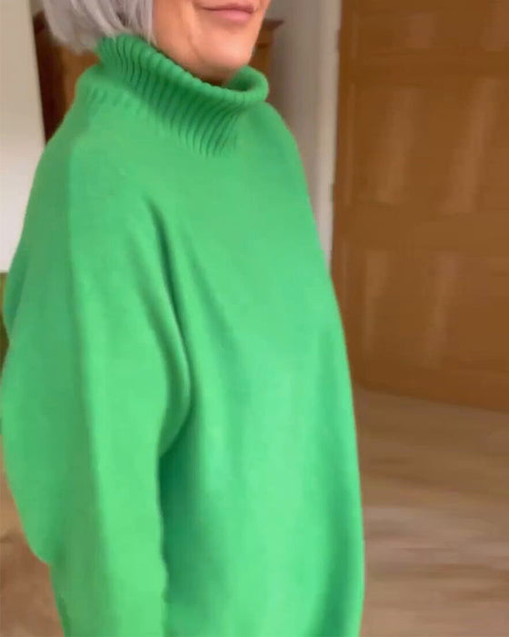 Genser  høy nakke  grunnleggende  uformell stil