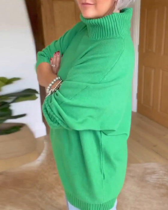 Genser  høy nakke  grunnleggende  uformell stil