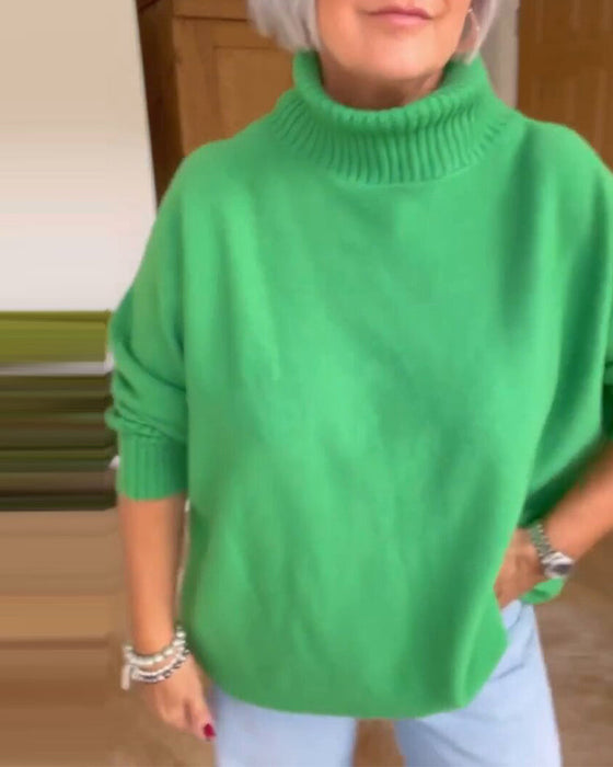 Genser  høy nakke  grunnleggende  uformell stil