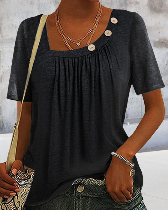 Behagelig topp med korte ermer