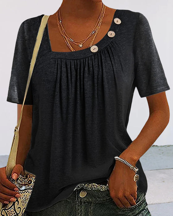 Behagelig topp med korte ermer