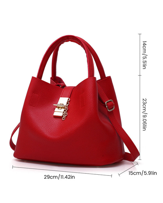 Mote skulderveske bøtteveske