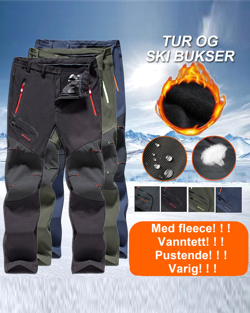 Vanntette skibukser i fleece for menn og kvinner