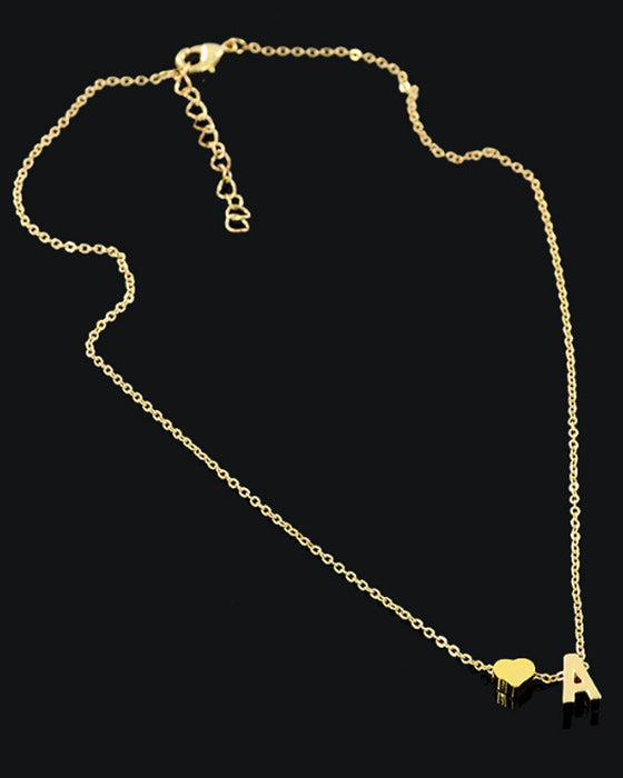 Enkelt halskjede med ferskenhjerte