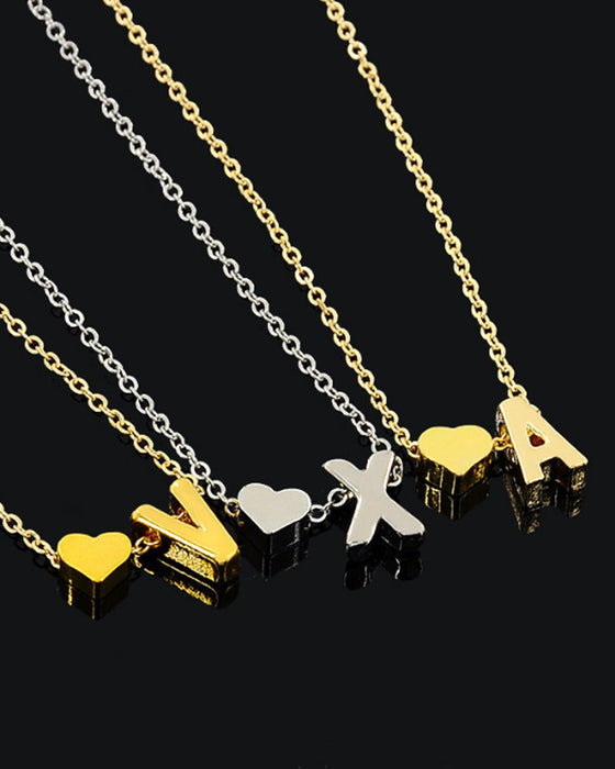 Enkelt halskjede med ferskenhjerte