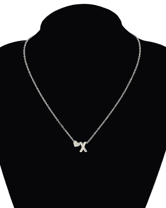 Enkelt halskjede med ferskenhjerte