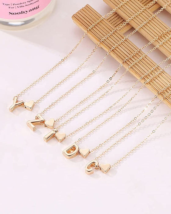 Enkelt halskjede med ferskenhjerte