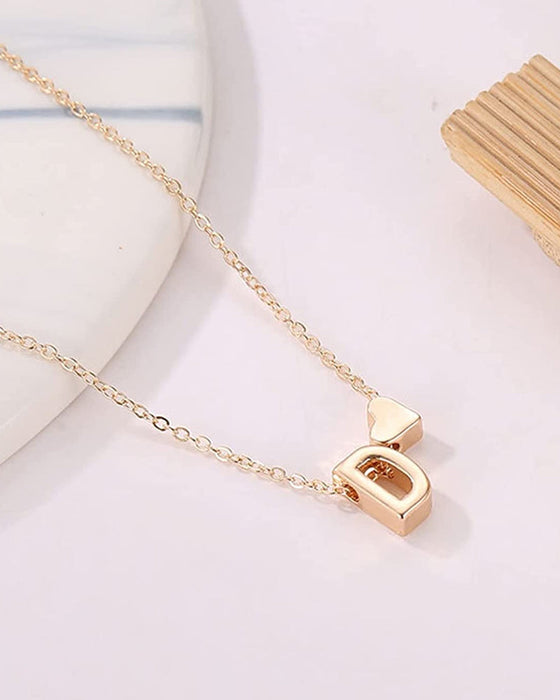 Enkelt halskjede med ferskenhjerte