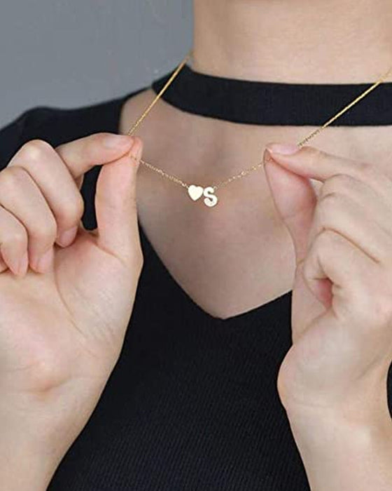 Enkelt halskjede med ferskenhjerte