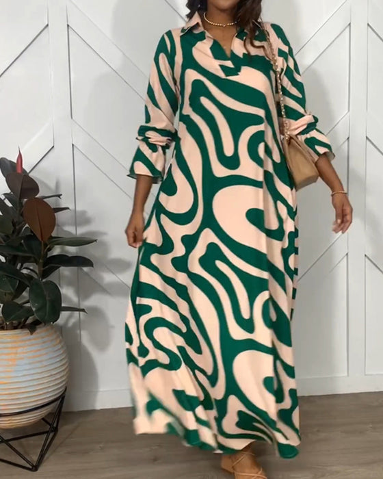 Kjole med eleganse og lange ermer