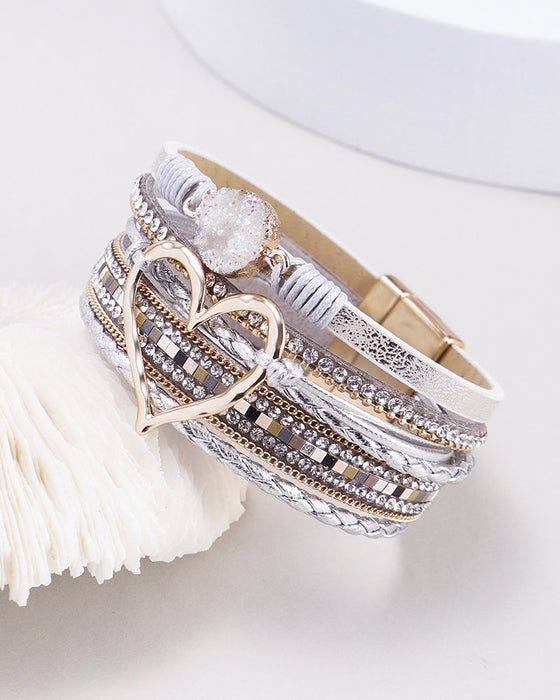 Heart Bohemian armbånd