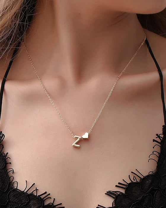 Enkelt halskjede med ferskenhjerte