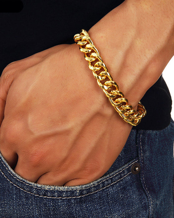 Seks sider polert titan armbånd