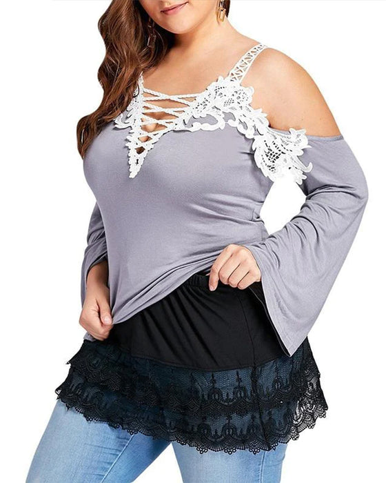 Falsk Nedre Skjortedel med høy Midje for Kvinner