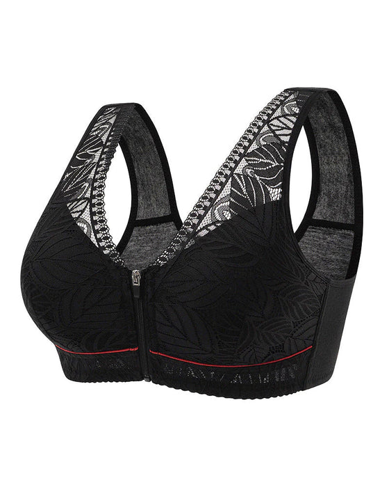 Blonde BH med foran lukking med glidelås