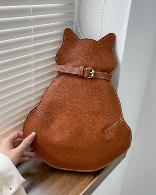 Søt katteskulderveske