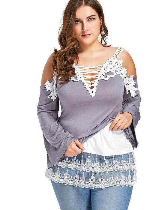 Falsk Nedre Skjortedel med høy Midje for Kvinner