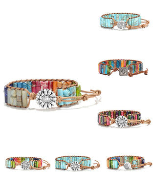 steinarmbånd i boho-stil