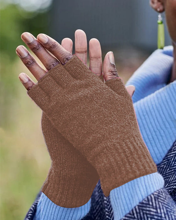 Unisex termiske halvfinger hansker