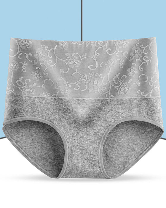 Jacquard-truse med høy midje