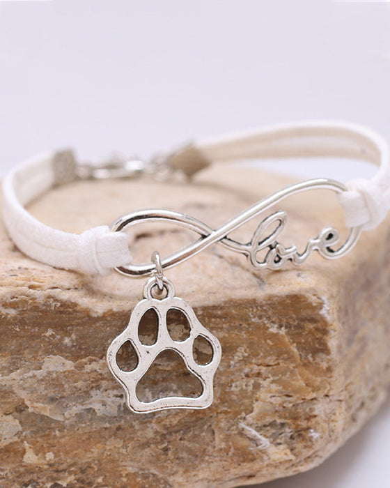 Tau-armbånd med hundepote-anheng