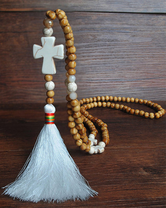 Håndperlet langt kjede