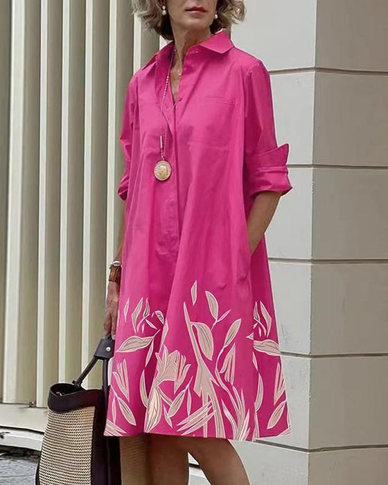 Skjortekjole med trykk