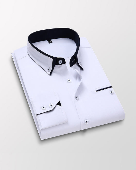 Jakkeslagsskjorte med ensfarget