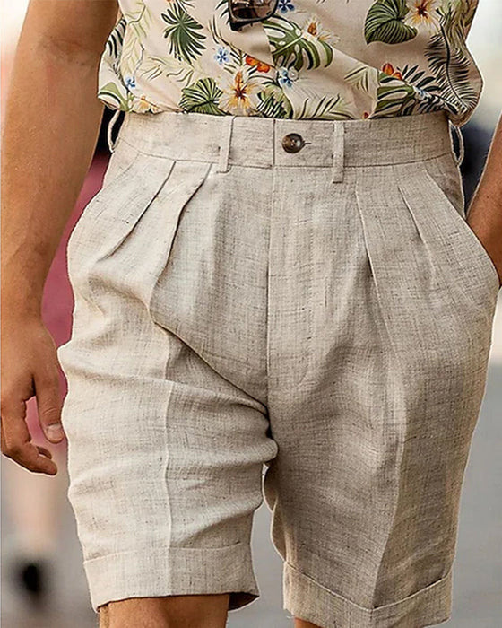 Løs shorts i ensfarget