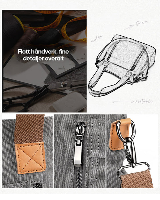 Crossbody-veske med stor