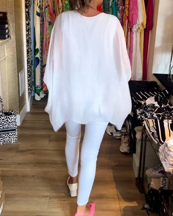 3/4-ermet ensfarget uregelmessig topp