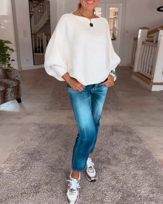 Ensfarget genser med lykterem