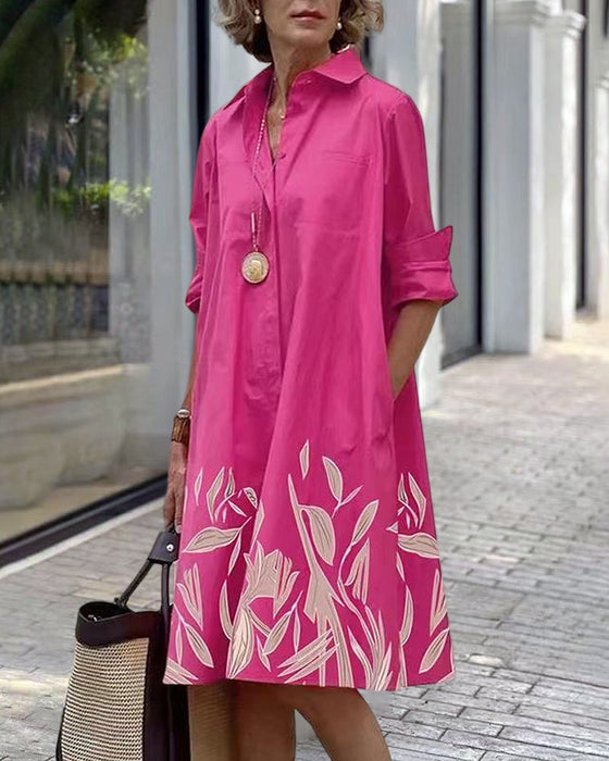 Skjortekjole med trykk