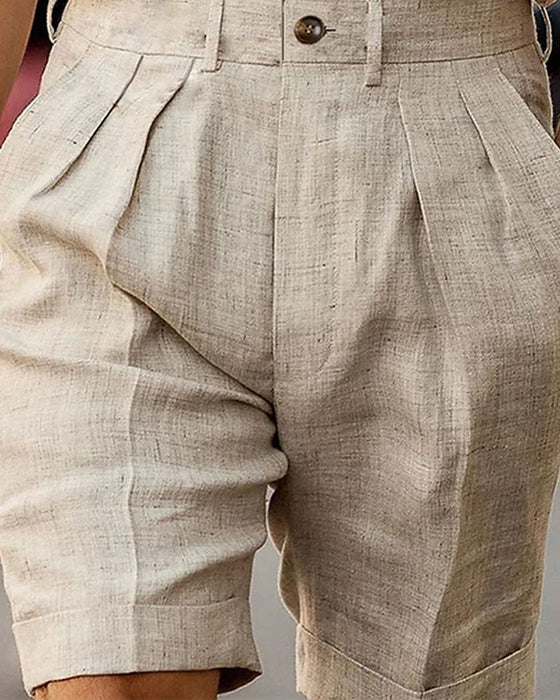 Løs shorts i ensfarget