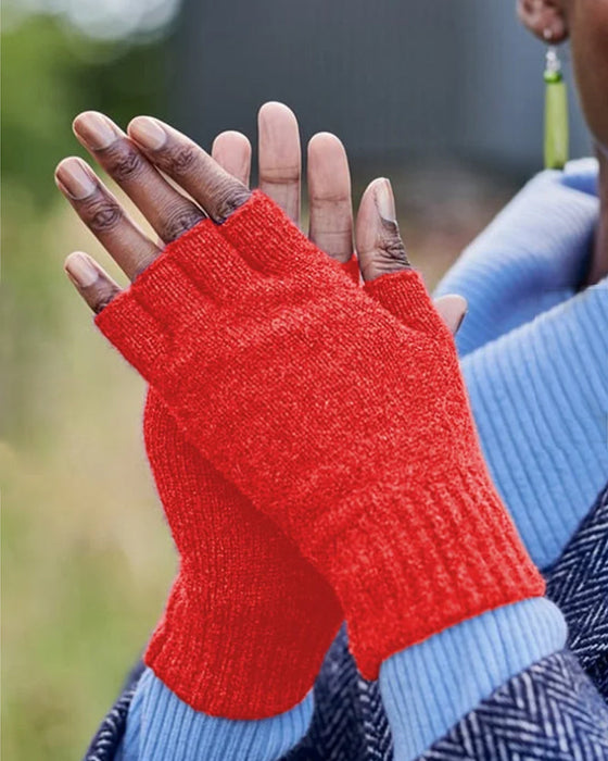 Unisex termiske halvfinger hansker