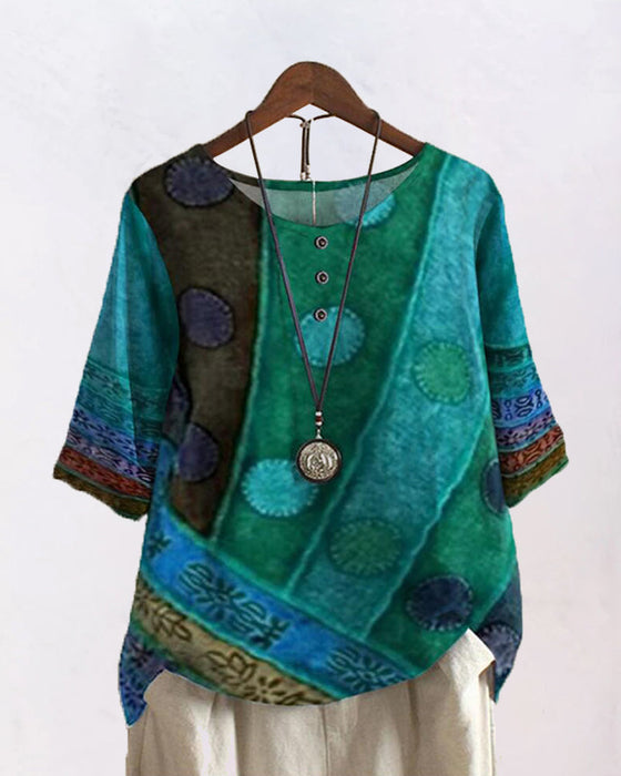 Uformelt topp med halve ermer