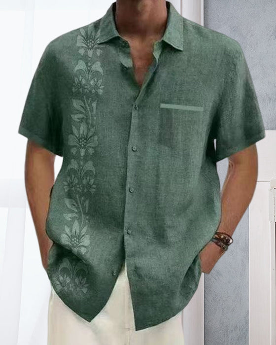 Kortermet skjorte med trykk