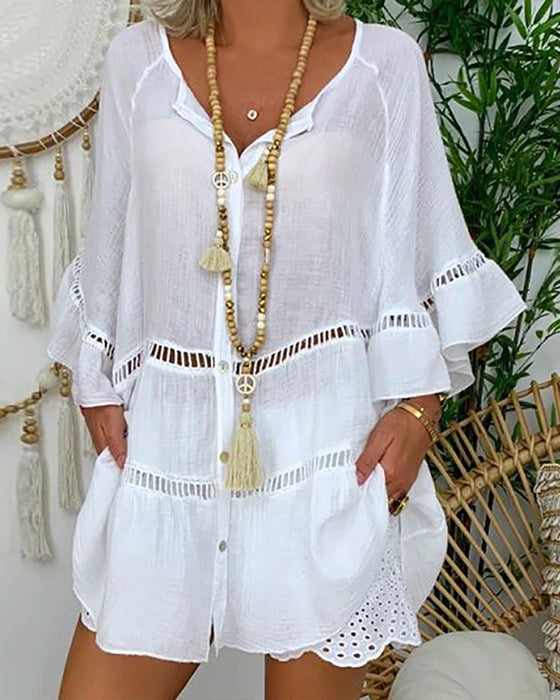 Topp med Trekvart Ermer