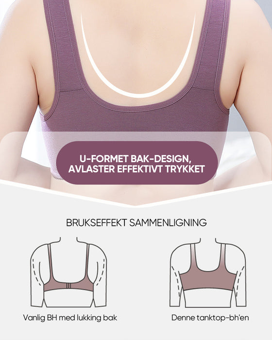 Trådløs BH med blonder foran