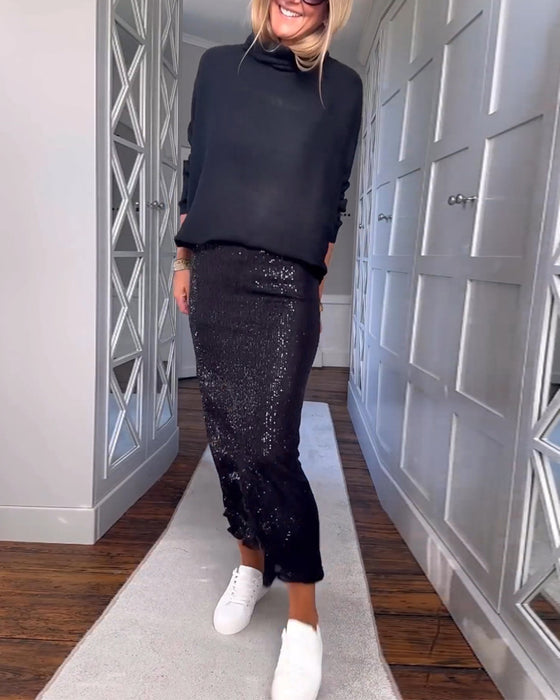 Ensfarget enkelt skjørt