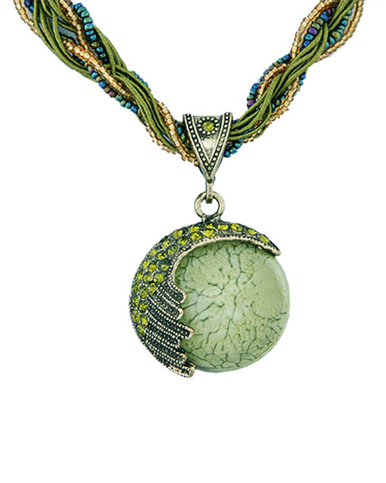 Boho håndflettet kjede med anheng