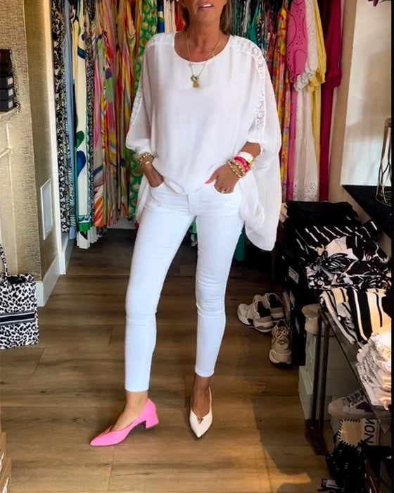 3/4-ermet ensfarget uregelmessig topp