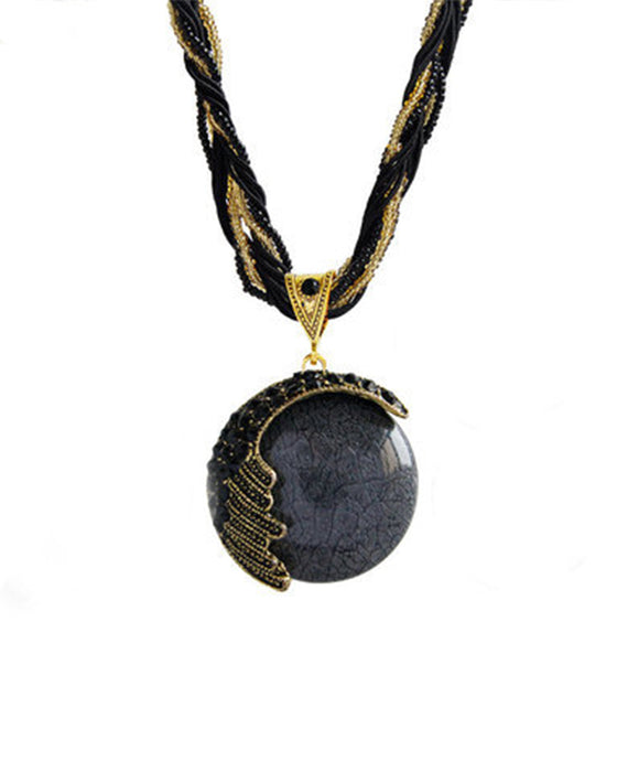 Boho håndflettet kjede med anheng