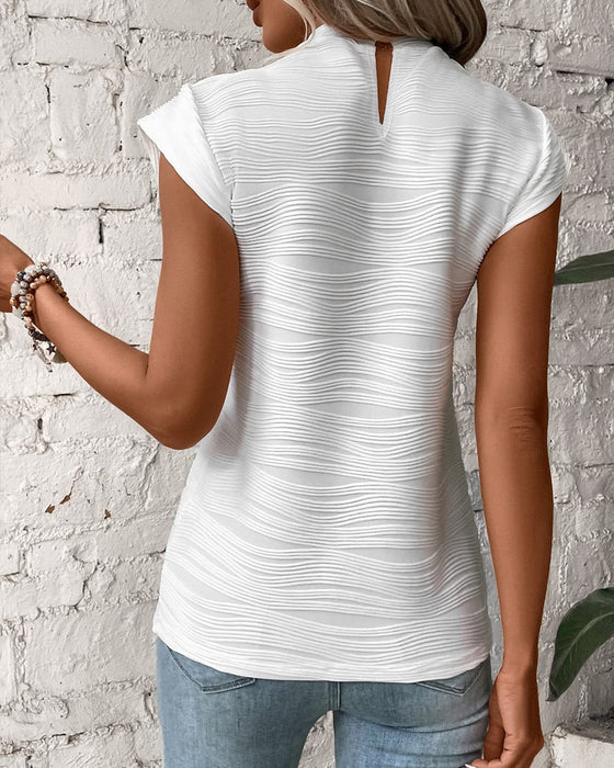 Halv turtleneck solide bluser for kvinner